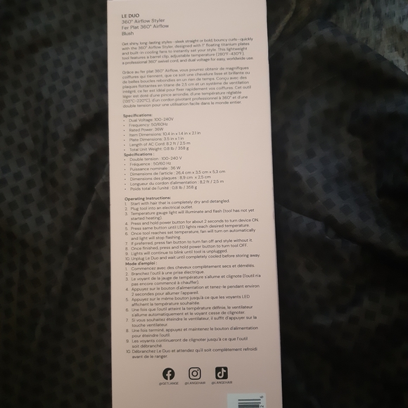 L'ange White Hair Straightener Brush - Picture 5 of 6